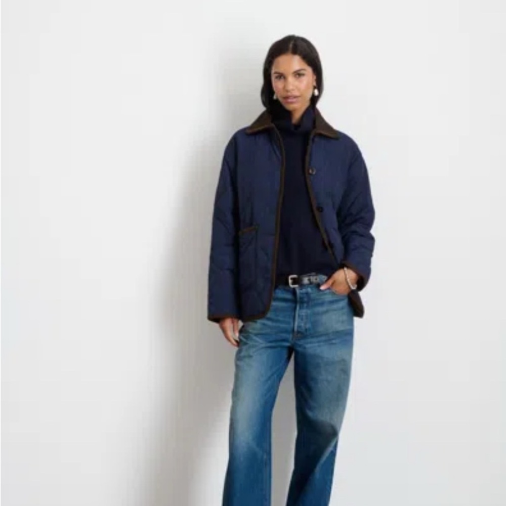 Alex Mill Women's Navy Quilted Barn Jacket